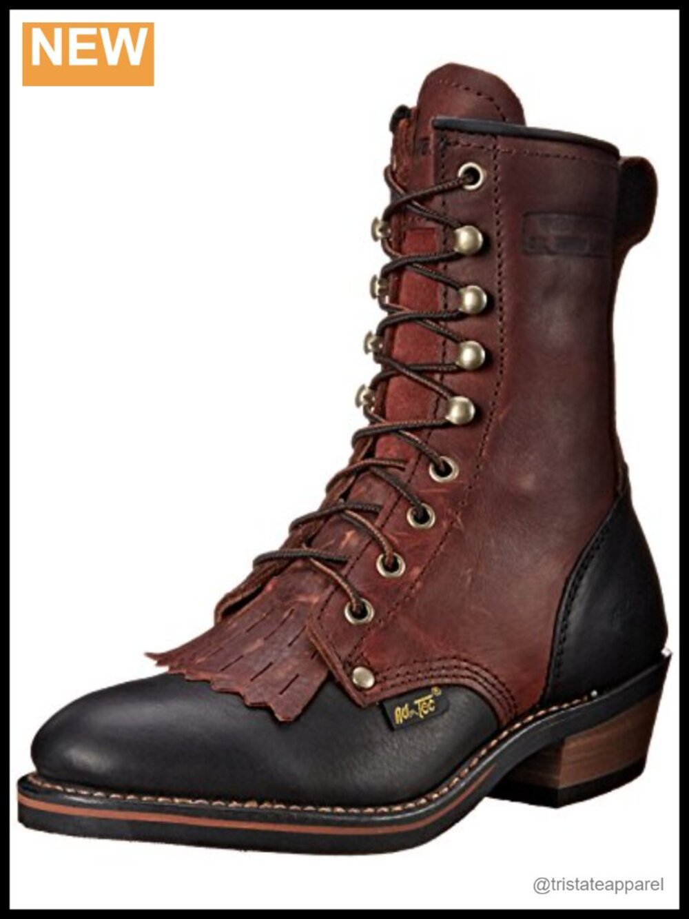 Women's 8" Packer Work Boots Full Grain Leather Lace Up Ankle Boots